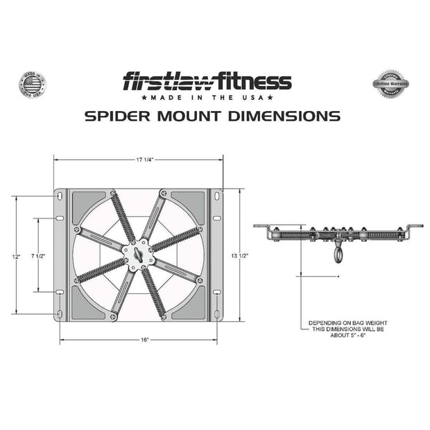 Firstlaw Fitness Heavy Bag Spider Mount - 200lb